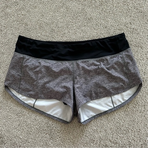 Lululemon Speed Up Short Heather Lux Black Size 10 - Picture 1 of 8